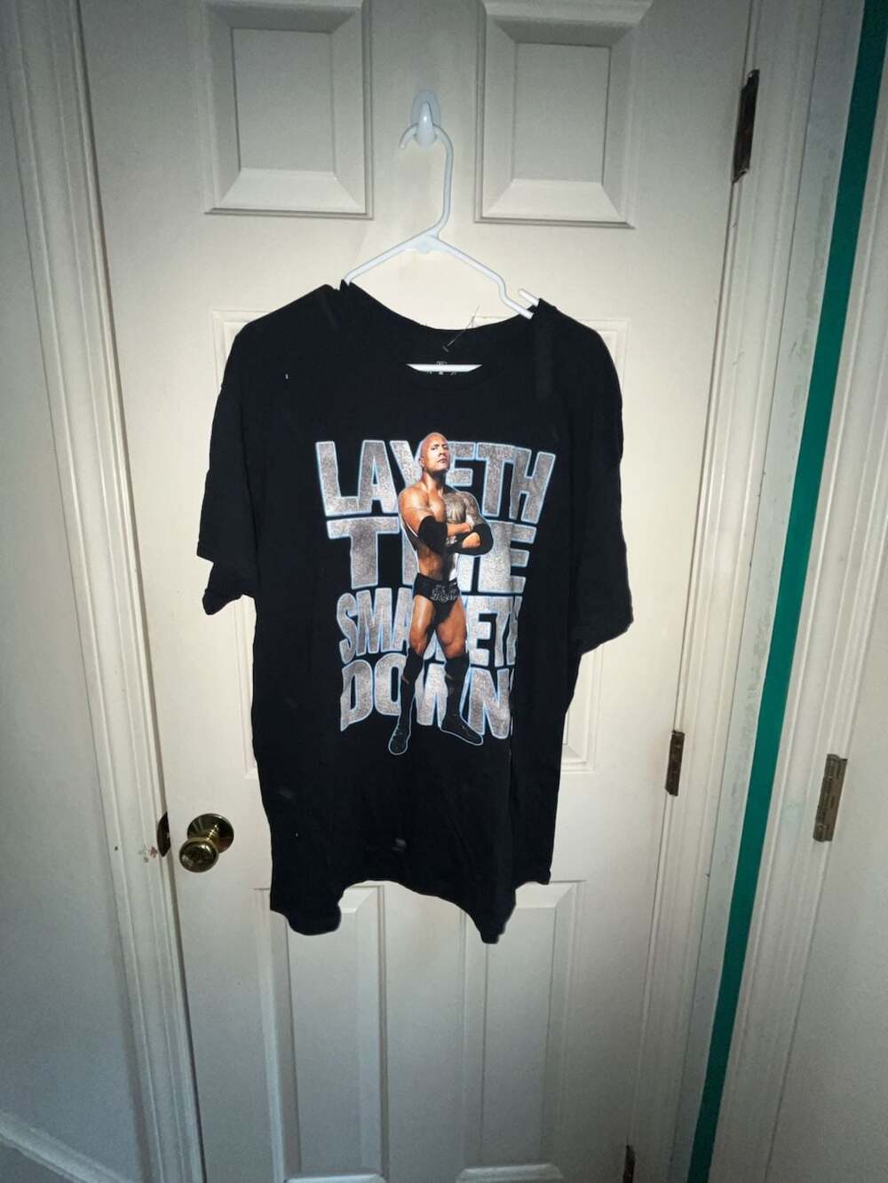 WWE The Rock Layeth The Smackdown Graphic T-Shirt XL